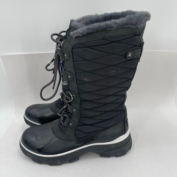 JBU JAMBU & CO Lorina Boots Size 10 Faux Fur Black Waterproof Memory Foam NWT - Picture 2 of 14